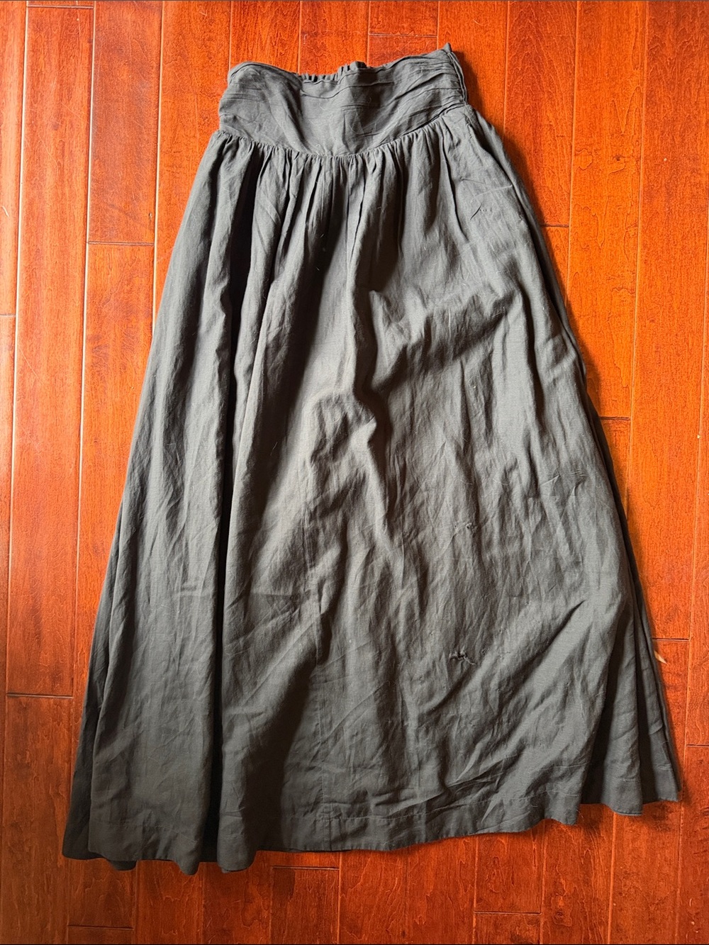 Posse Black Maxi Skirt with Gathered Waistband